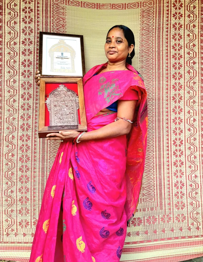Portrait of Mithu Rani Jana - Celebrated Masland Weaver and National Merit Recipient