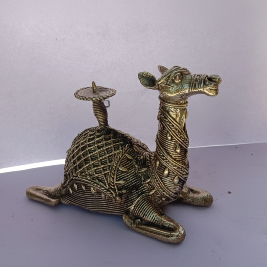 Bastar Metal Craft Camel Candle Stand