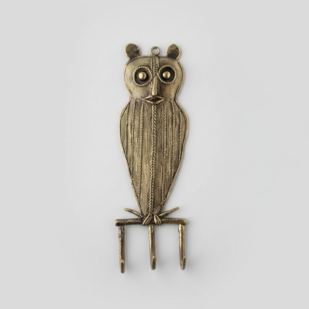 Bastar Metal Craft Owl Wall Hook