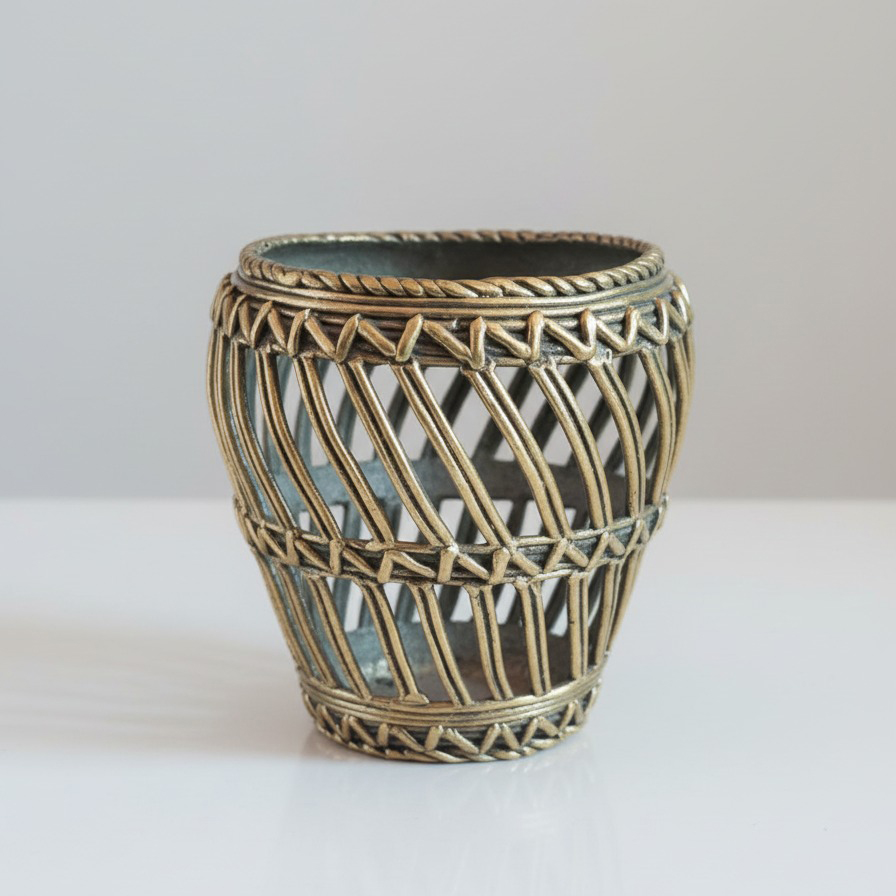 Bastar Metal Craft Pen Holder