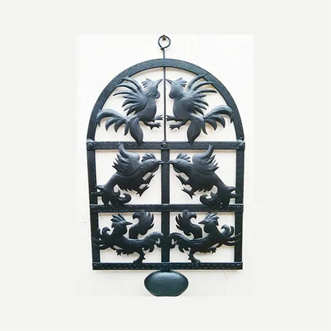 Bastar Wrought Iron Rooster Wall Panel