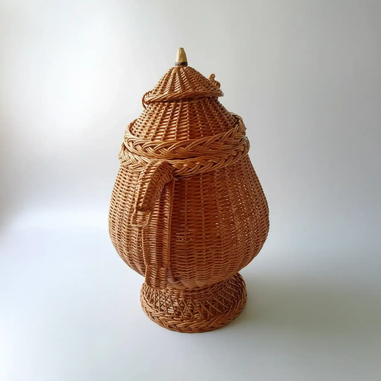 Bamboo Jar Basket with Lid