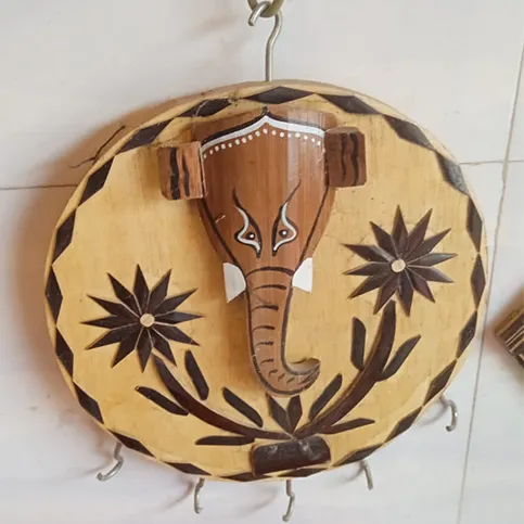 Handcrafted Bamboo Ganesha Key Holder